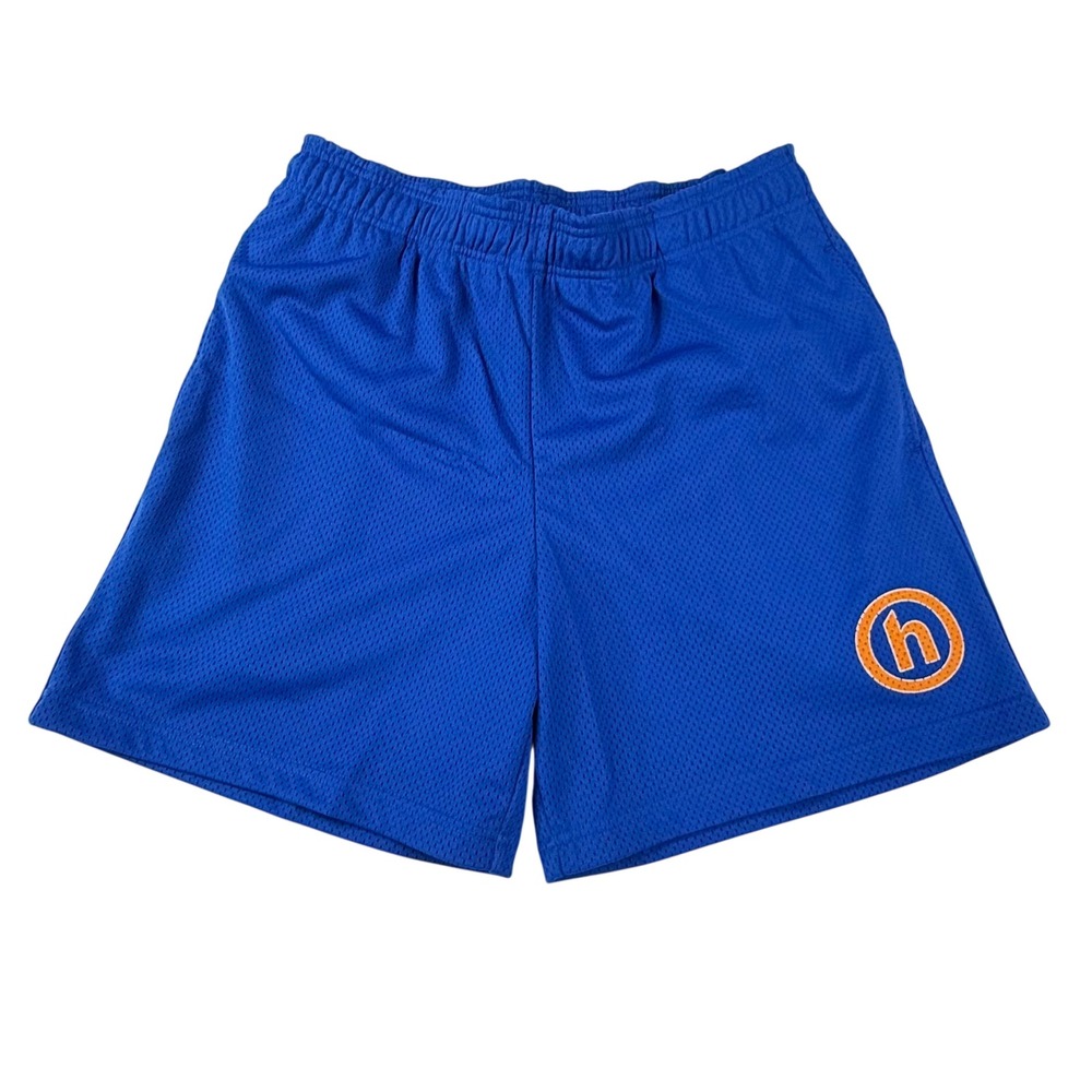 Hidden NY Mesh Basketball Shorts Royal Blue Orange Logo Mens Size Medium